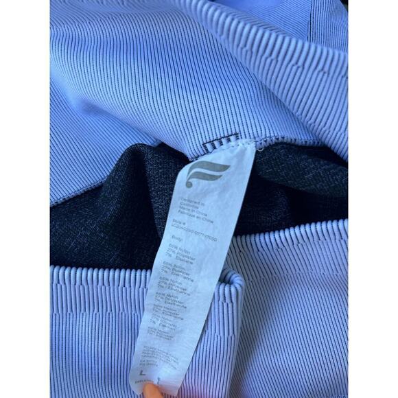 Fabletics‎ High Waisted Seamless Star Leggings Ice Grey Black Breathable Size L - Picture 9 of 9